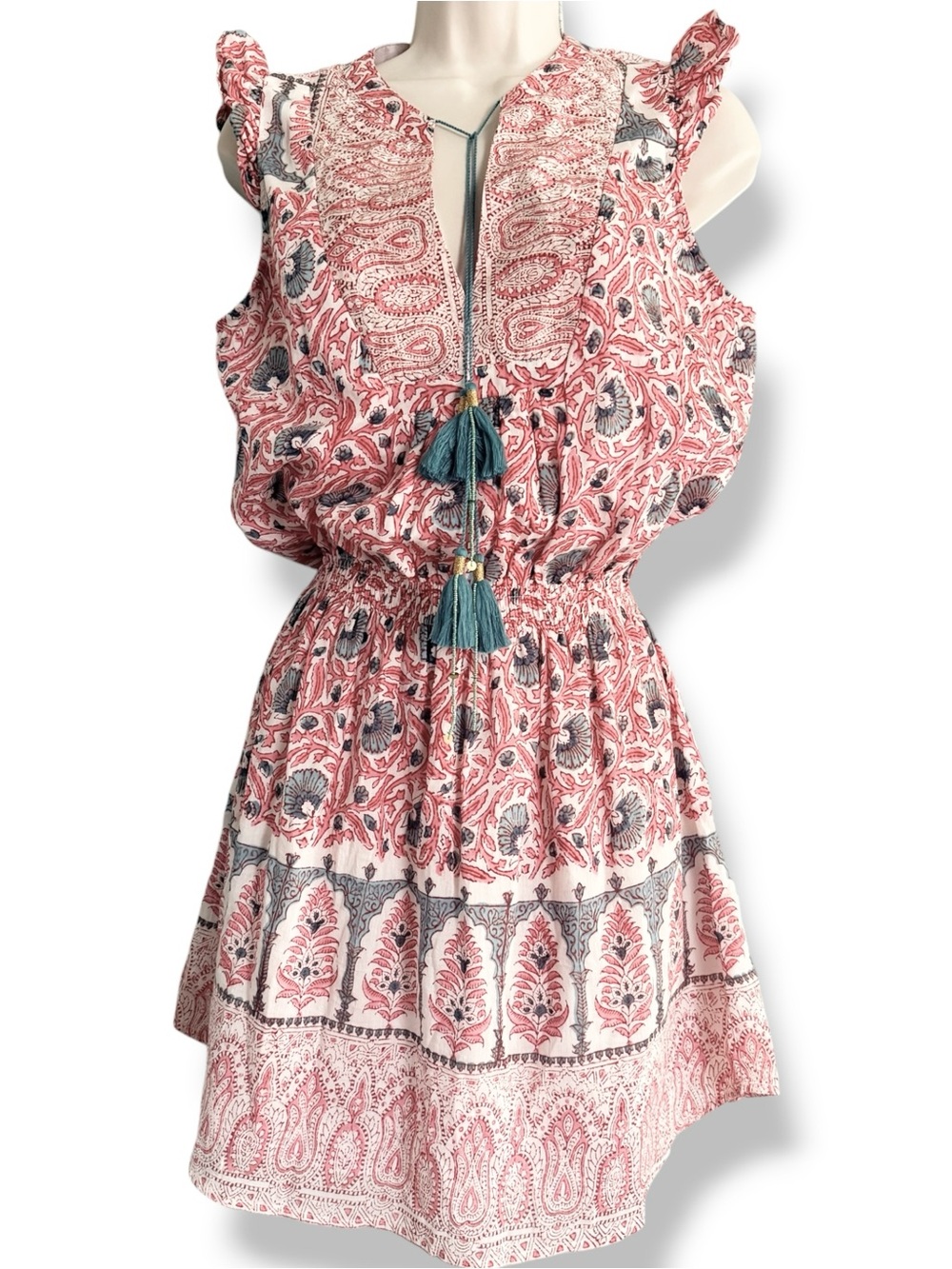Bell by Alicia Bell Lola Block Paisley Print Silk Blend Mini Size Medium